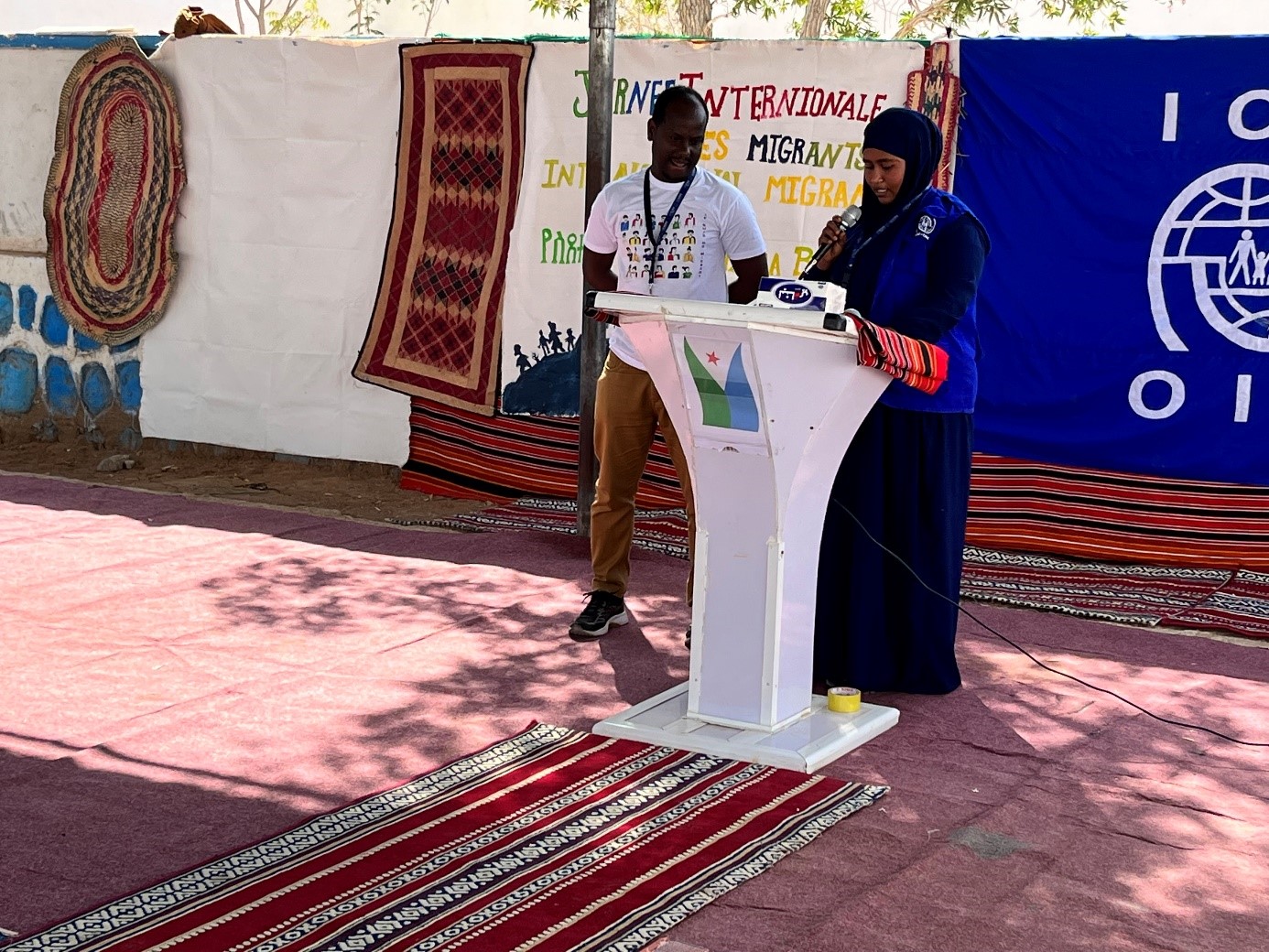 Kadiga Ahmed, Officer-in-Charge Obock, MRC giving her remarks. © Photo: IOM Djibouti 2022